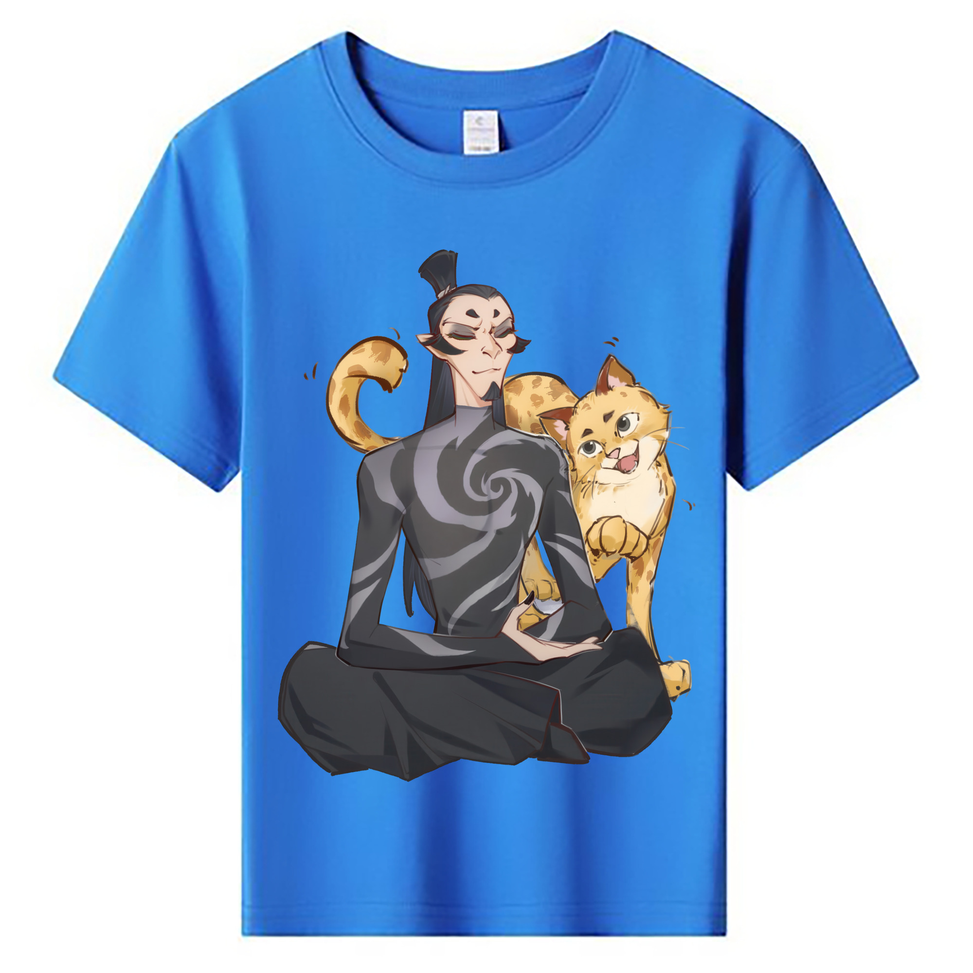 （画像用） Ne Zha 2 ナタ 魔童の大暴れ 綿100％キッズTシャツ（フロントプリント）